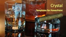  Presentation with whiskey - Cool new slides with whiskey composition backdrop and a tawny brown colored foreground
