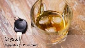  Presentation with drunk driving - Amazing presentation having whiskey glass and car key backdrop and a coral colored foreground