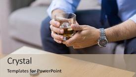  Presentation with drunk driving - Cool new PPT theme with whiskey glass and car key backdrop and a coral colored foreground