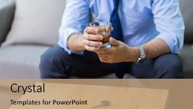  Presentation with drunk driving - Slide set having whiskey glass and car key background and a coral colored foreground