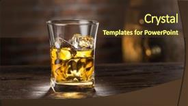  Presentation with whiskey - Slide deck featuring whiskey glass or glass background and a tawny brown colored foreground