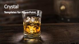  Presentation with whiskey - Colorful slide deck enhanced with whiskey glass or glass backdrop and a wine colored foreground