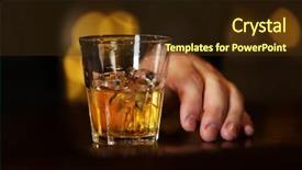  Presentation with whiskey - Audience pleasing presentation design consisting of whiskey glass tumbler in male backdrop and a tawny brown colored foreground