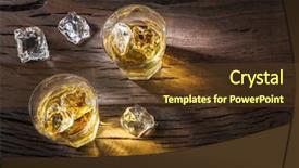  Presentation with whiskey - Beautiful slide deck featuring whiskey glasses or glasses backdrop and a tawny brown colored foreground