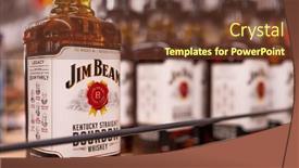  Presentation with whiskey - PPT theme featuring whiskey-jim-beam-bottles background and a  colored foreground