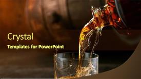  Presentation with freeze - Colorful slide set enhanced with whiskey-liquid-falling-into-glass backdrop and a wine colored foreground