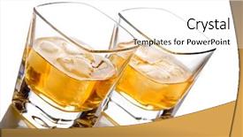  Presentation with whiskey - Beautiful slide deck featuring liquour - whiskey on the rocks backdrop and a white colored foreground