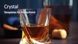  Presentation with whiskey - Theme with whiskey-on-wooden-background background and a navy blue colored foreground