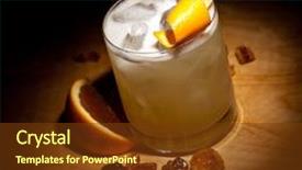  Presentation with bourbon - PPT theme with old fashioned wooden bar - whiskey sour cocktail - bourbon background and a tawny brown colored foreground