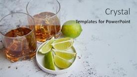  Presentation with parts - Audience pleasing slides consisting of whiskey-sour-drink-with-lime backdrop and a lemonade colored foreground