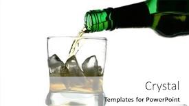 Presentation with whiskey - PPT theme featuring liquour - whiskey splash background and a white colored foreground