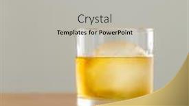  Presentation with whiskey - Cool new slide deck with whiskey with ice ball backdrop and a light gray colored foreground