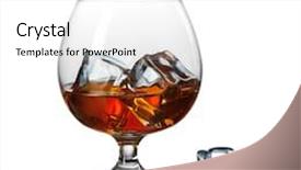  Presentation with whisky - Amazing presentation design having whiskey with ice in glass backdrop and a white colored foreground
