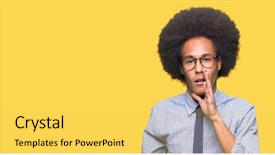  Presentation with african american in computer business - PPT theme with whisper - young african american business man background and a  colored foreground