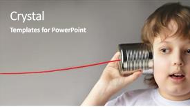  Presentation with play - PPT theme having whisper game - happy boy play background and a gray colored foreground