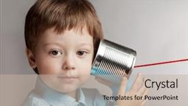  Presentation with play - Slides featuring whisper game - happy boy play background and a mint green colored foreground