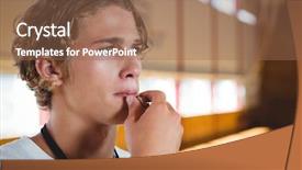  Presentation with basketball court - Colorful slide set enhanced with whistle - close up of basketball coach backdrop and a coral colored foreground