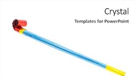  Presentation with whistle - Colorful theme enhanced with whistle - party horn isolated on white backdrop and a white colored foreground