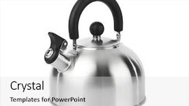  Presentation with white - Slides enhanced with whistle - stovetop whistling kettle isolated background and a light gray colored foreground