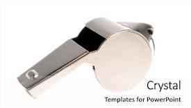  Presentation with whistle - Presentation design enhanced with whistle-isolated-on-white-background background and a pink colored foreground