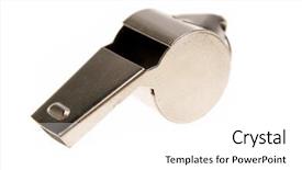  Presentation with whistle - Audience pleasing presentation theme consisting of whistle-isolated-on-white-background backdrop and a white colored foreground