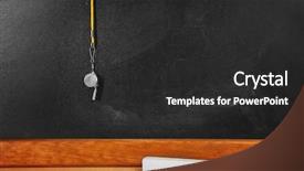  Presentation with whistle - Amazing slides having whistle on blackboard background backdrop and a dark gray colored foreground