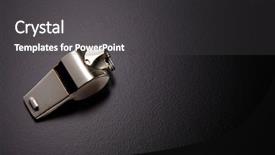  Presentation with whistle - Presentation design featuring whistle on the black background background and a dark gray colored foreground