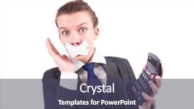  Presentation with fraud - Presentation theme enhanced with whistleblower - woman with calculator in fraud background and a violet colored foreground