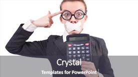  Presentation with fraud - Colorful theme enhanced with whistleblower - woman with calculator in fraud backdrop and a dark gray colored foreground