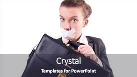  Presentation with censorship - Audience pleasing PPT theme consisting of whistleblower - young woman in censorship concept backdrop and a  colored foreground