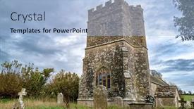  Presentation with medieval church - Presentation with whitcombe-church-in-the-parish background and a light blue colored foreground