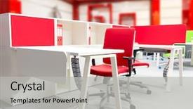  Presentation with work place violence - Slide deck with business red white - office worker's place background and a light gray colored foreground