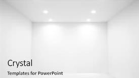  Presentation with spotlight - Slide deck enhanced with white - spotlight and empty space background and a white colored foreground
