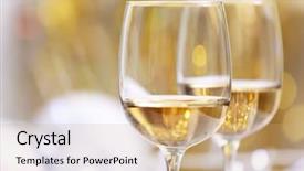  Presentation with crime tape blurred forensic - Beautiful presentation theme featuring white - wineglasses on blurred background backdrop and a coral colored foreground