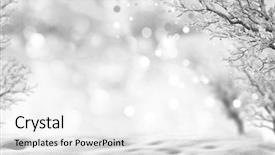  Presentation with alien in winter - Slides enhanced with white - winter background background and a white colored foreground