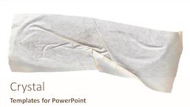  Presentation with packaging - Beautiful slide deck featuring white-adhesive-paper-tape-stick backdrop and a cream colored foreground