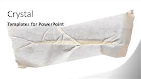  Presentation with packaging - Slide deck with white-adhesive-paper-tape-stick background and a white colored foreground