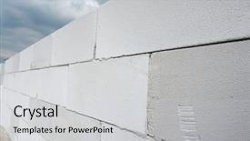  Presentation with white house - Cool new presentation with white aerated autoclaved concrete blocks backdrop and a light gray colored foreground
