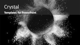  Presentation with explosion - Audience pleasing theme consisting of white-and-black-composition backdrop and a dark gray colored foreground