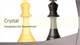  Presentation with king - Audience pleasing theme consisting of white and black king isolated backdrop and a cream colored foreground