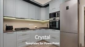  Presentation with minimalistic - PPT theme consisting of white and black kitchen electric background and a gray colored foreground