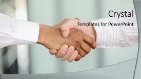  Presentation with black children babies hands feet - Slides enhanced with financial crisis investment money economy concept background and a seafoam green colored foreground