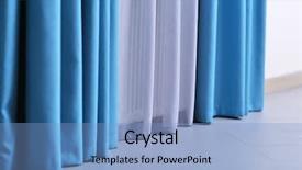  Presentation with curtains - Presentation enhanced with white and blue curtains background and a light blue colored foreground