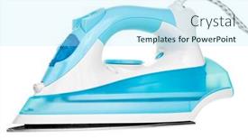  Presentation with iron - Amazing PPT theme having white-and-blue-iron-isolated backdrop and a  colored foreground