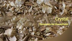  Presentation with wood chips - Theme with white and brown wood shavings background and a  colored foreground