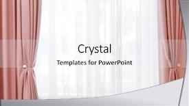  Presentation with curtains - Presentation theme with white and grey curtains background and a sky blue colored foreground