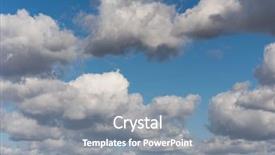  Presentation with autumn blue - Slides featuring white and grey fluffy clouds background and a gray colored foreground