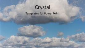  Presentation with storm clouds - Audience pleasing PPT theme consisting of white and grey fluffy clouds backdrop and a light gray colored foreground