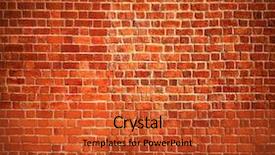  Presentation with old brick wall texture - PPT theme enhanced with machine - woman housewife in the laundry background and a light gray colored foreground.