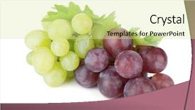  Presentation with white red employees - Colorful slide set enhanced with white and red grapes isolated backdrop and a blonde colored foreground